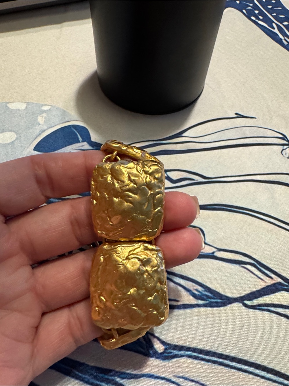 Anne Klein Gold-Tone Sculpted Link Bracelet - Picture 6 of 6